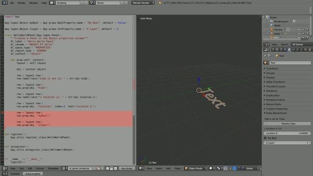 Adding New Properties to Objects & Linking Them to Update Functions, Blender Scripting Tutorial смотреть онлайн
