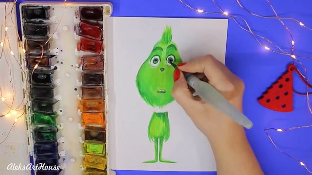 Как нарисовать - Гринч - Пошаговое рисование смотреть онлайн