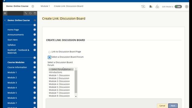 Adding an Existing Discussion Forum to the Module Content Area in Blackboard смотреть онлайн