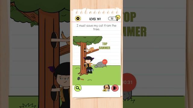 Brain Test 4 Level 197 Gameplay Walkthrough Solution