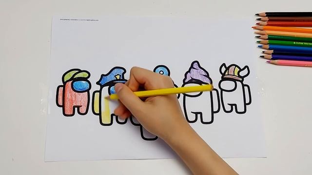 AMONG US как нарисовать за 3 минуты рисунки для детей смотреть онлайн