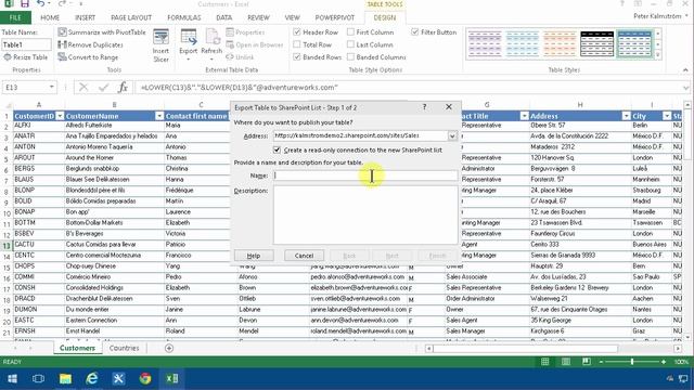 Export Excel Table to SharePoint Online List смотреть онлайн