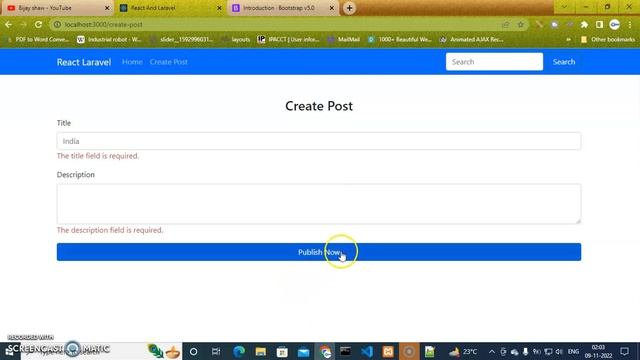 ? how to add loading spinner in react js | React & Laravel CRUD application tutorial in hindi | #06 смотреть онлайн