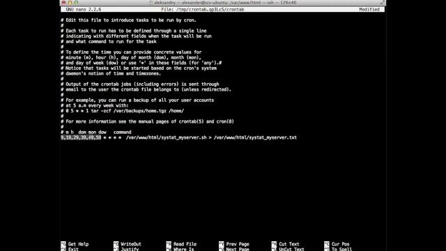 08.3.Настройка cron в ubuntu. Простой bash script. Импорт графиков в WordPress сайт из cacti. смотреть онлайн