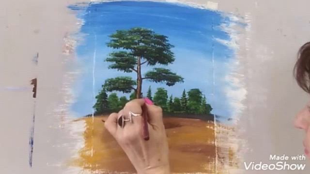 Интуитивное рисование. Сосна. Часть 2. Заключительная. смотреть онлайн