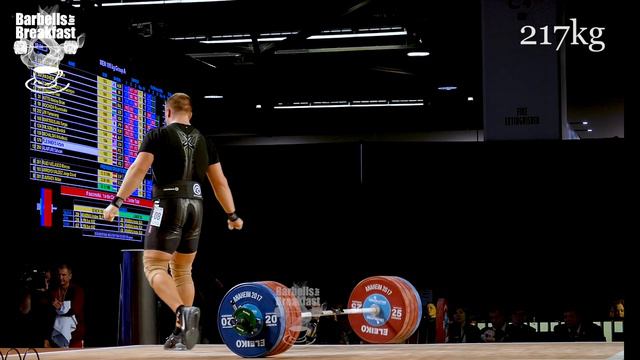 Arturs Plesnieks (105kg Latvia) 180kg Snatch 222kg Clean and Jerk - 2017 weightlifting worlds смотреть онлайн