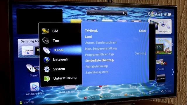 Samsung Smart TV: Menü Und Allshare Play