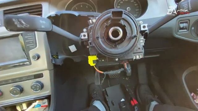 How to Replace steering column clock spring on VW Golf 2016 and coding control unit using AutelUltr смотреть онлайн