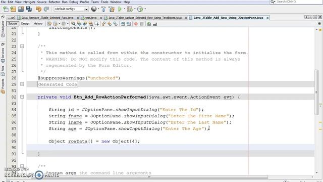 JAVA Tutorial - How To Add A Row To JTable From JOptionPane in Java NetBeans [With Source Code] смотреть онлайн