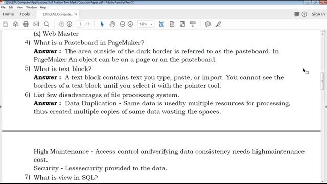 TN | 12th Standard Computer Application Two Mark Important Questions With Answer Key - Full Portion смотреть онлайн