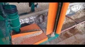 Распиловка леса на дисковой пилораме ДПА