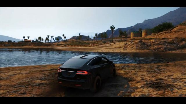 GTA V - Realism Beyond Ultra Realistic Graphics MOD Gameplay - Tesla Model X Offroading - 2021 - 4k