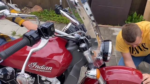 Купили мотоцикл Indian Scout/ Выходной с друзьями на даче / Мой первый Влог смотреть онлайн