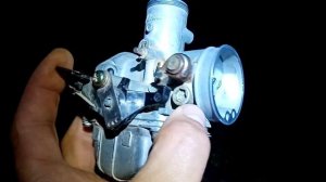 Положение воздушной заслонки карбюратора Mikuni питбайка Kayo T2 2013
