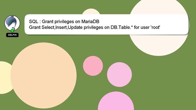 SQL : Grant privileges on MariaDB смотреть онлайн