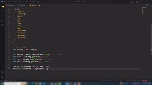 Create a Calendar using HTML CSS and JavaScript смотреть онлайн