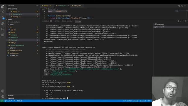 react js project running error : error: digital envelope routines::unsupported смотреть онлайн