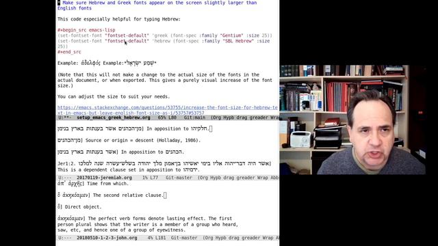 Set up Emacs for Greek and Hebrew смотреть онлайн