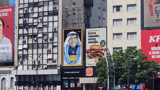 El Obelisco de Argentina, Buenos Aires, Av. 9 de Julio. Paseo por Argentina, Buenos Aires turismo. смотреть онлайн