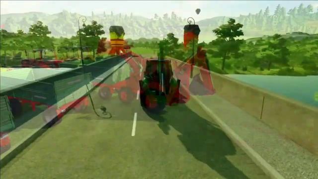 LOADER OF COLOURS ! GRASS LOADING With CAT BACKHOE LOADER | Farming simulator 22 смотреть онлайн