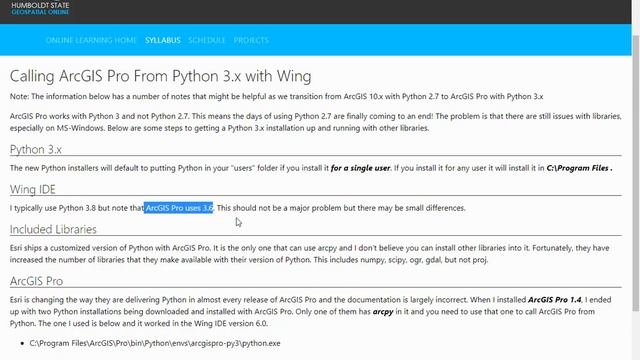 GSP 318: 8.2 ArcPy Functions and Exceptions смотреть онлайн