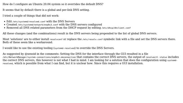 Unix & Linux: Override Ubuntu 20.04 DNS using systemd-resolved смотреть онлайн