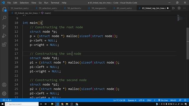 Linked Representation Of Binary Tree in C смотреть онлайн