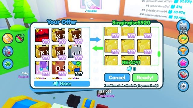 HUGE CAT + MYTHICAL GIFT! | Pet Simulator X Roblox Trading Montage | #4