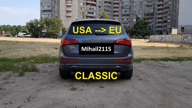 Audi Q5 USA dynamic tail желтые бегущие повороты, переделка из красных фонарей смотреть онлайн