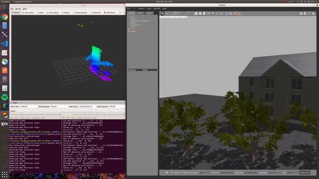 Drone's autonomous navigation simulation in gazebo смотреть онлайн