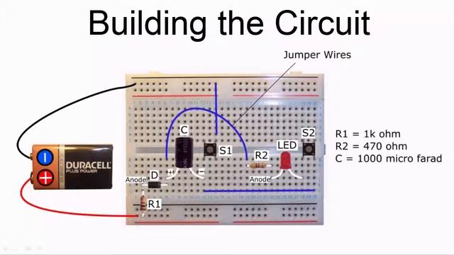 How to Charge and Discharge a Capacitor - Electronics for Absolute Beginners смотреть онлайн