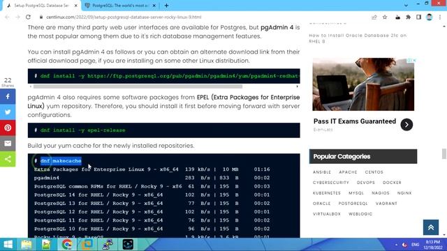 How to Install PostgreSQL on CentOS/Rocky Linux 9 смотреть онлайн