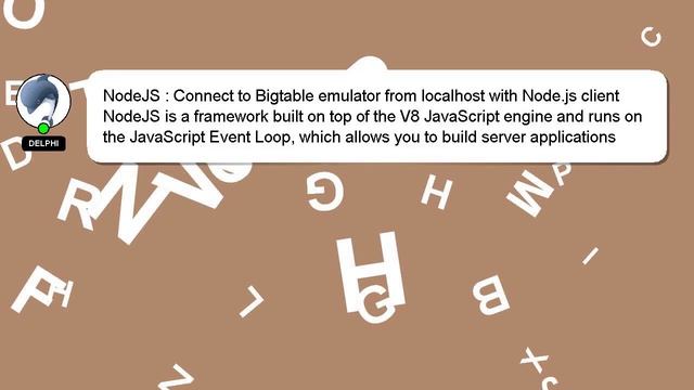 NodeJS : Connect to Bigtable emulator from localhost with Node.js client смотреть онлайн