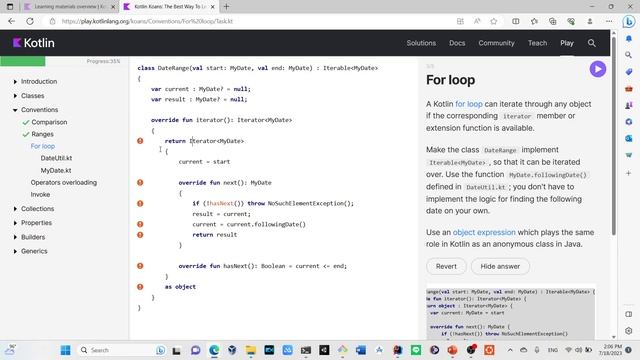 Koan -- part 2 -- Kotlin Exercise Online -- Kotlin смотреть онлайн