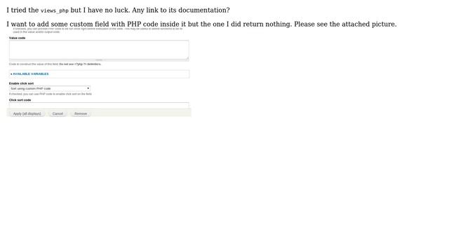 Drupal: How can I insert PHP code in Views? смотреть онлайн