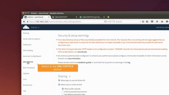 How To Integrate ONLYOFFICE Document Server With OwnCloud