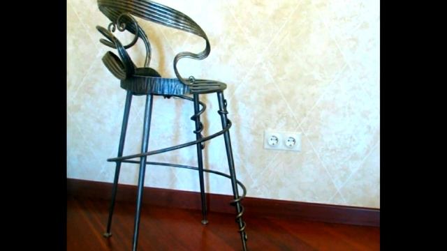 Барный стул для кухни высокий табурет из металла кухонный современный дизайн стильный кованый купит смотреть онлайн