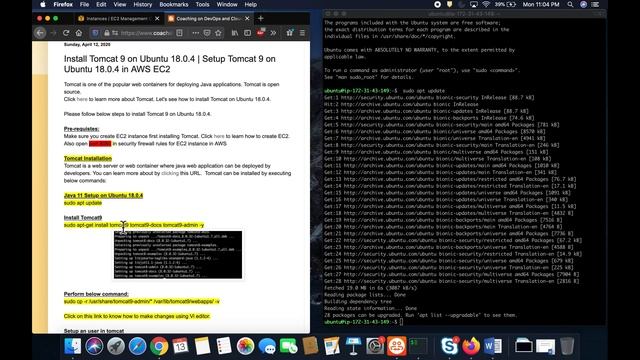 Tomcat 9 Setup on Ubuntu EC2 in AWS | Step by step tutorial | Apache Tomcat Installation on Ubuntu