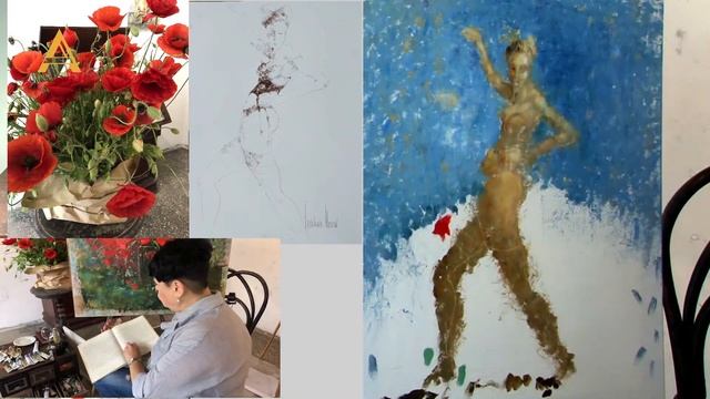 Алое кружение - маковое поле и девушка смотреть онлайн