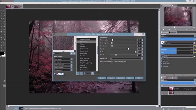 How to use the Dream Smoothing and Ellipsionism filters in Gimp 2.8.14 (G'MIC) смотреть онлайн