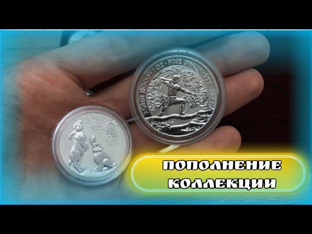 Серебряные монеты Лунар 3 Год кролика 2023 и Робин гуд 2 фунта смотреть онлайн