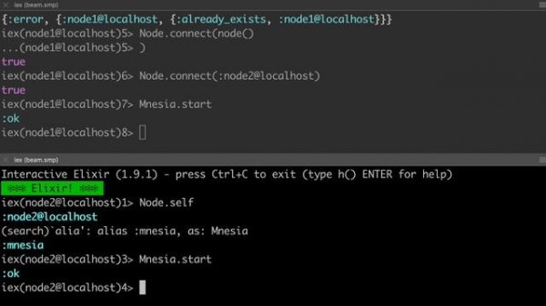 Elixir Mnesia across multiple Nodes