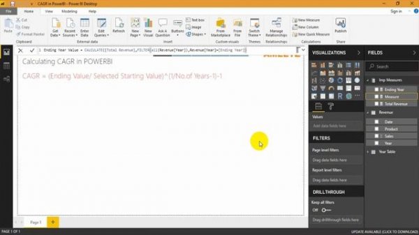 Calculating CAGR with PowerBI