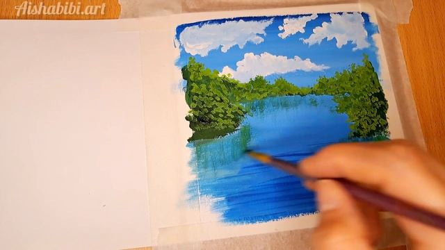 Гуащьпен КӨКТЕМгі пейзажды бейнелеу/СУРЕТСАЛУ/Как нарисовать весенний пейзаж гуащью смотреть онлайн