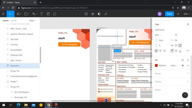 MEMBUAT CV PAKAI FIGMA || Kenalan Part 2 смотреть онлайн