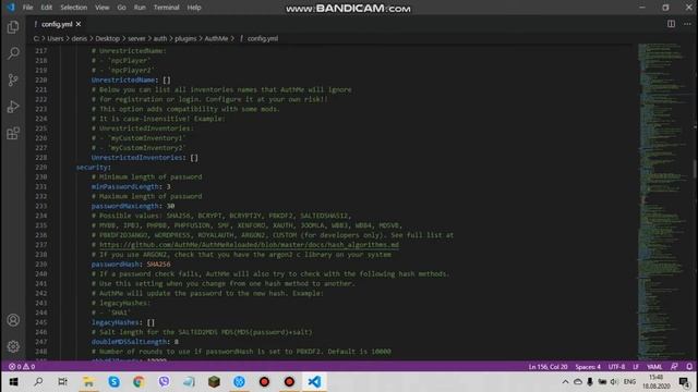 Создание сервера майнкрафт №6 Настройка регистрации смотреть онлайн