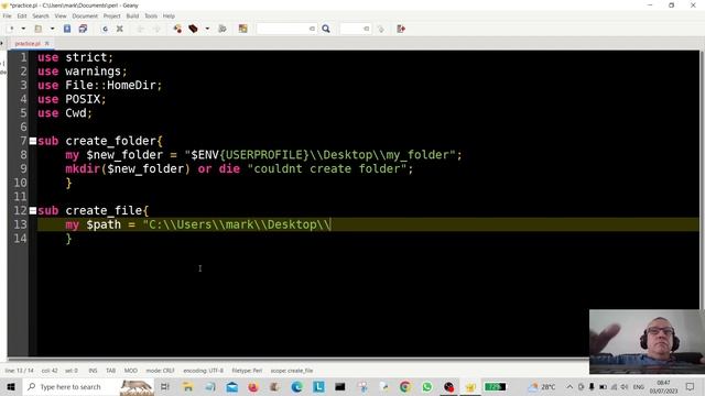 Perl Programming - Create Desktop Folder & Txt File 2023 смотреть онлайн