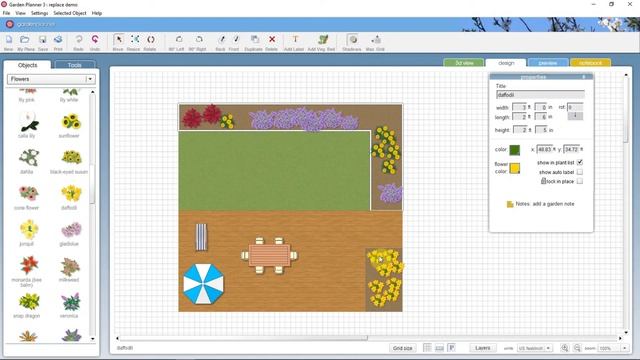 Garden Planner: Find And Replace