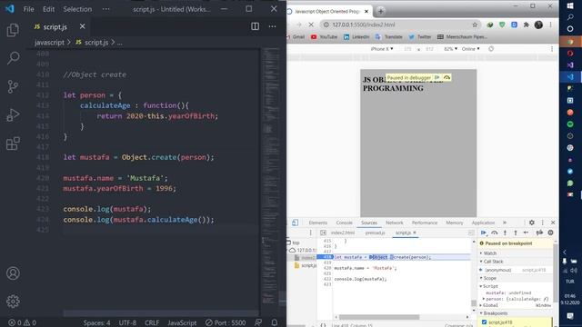 40-JAVASCRIPT Dersleri, Object Create (OOP) смотреть онлайн