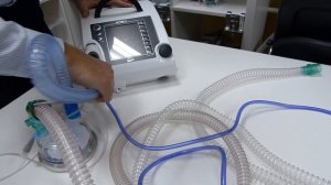 Подключение 2х патрубочного контура к аппарату ИВЛ Ventilogic LS